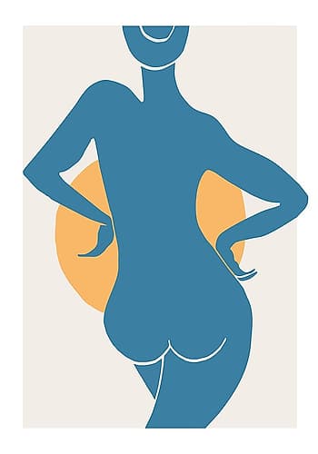 Blue Woman Art Print