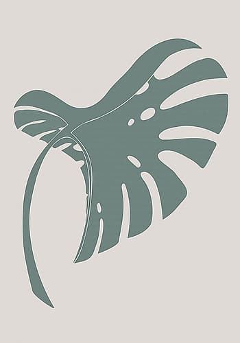 Monstera Bent Green Art Print