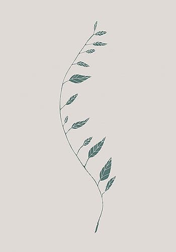 Wavy Branch Green Art Print