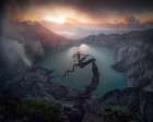 Sunset Ijen Crater Art Print