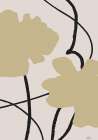 Beige Flowers 02 Art Print
