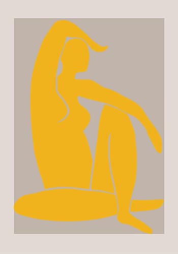Yellow Figure Art Print