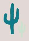 Cactus Beige Art Print