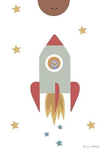 Solar Rocket Art Print