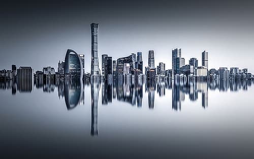 Beijing in the Mirror Photography Print