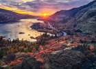 Autumn Sunrise at Rowena Crest Art Print
