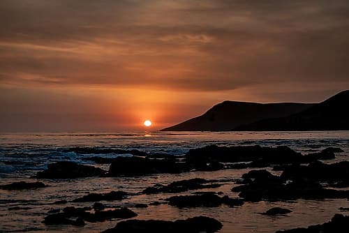 Orange Sunset Landscape Print