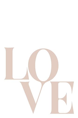 Love Beige Art Print