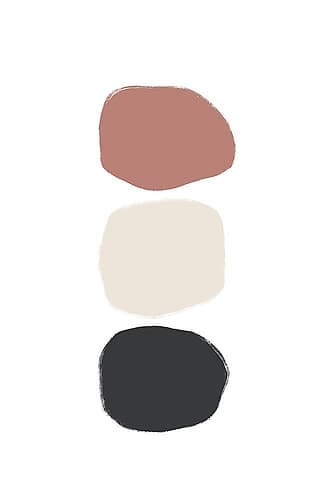 Three Stones - Coloured Minimalist Print