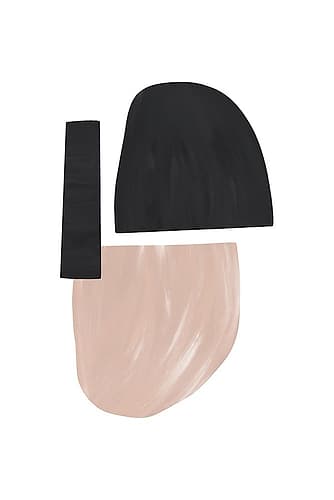 Black and Nude Abstract Shapes Art Print