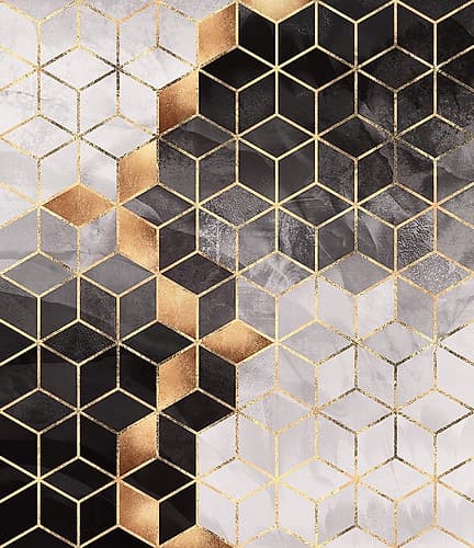 Smoky Cubes Art Print by Elisabeth Fredriksson