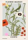 Flower Market Corfu Art Print