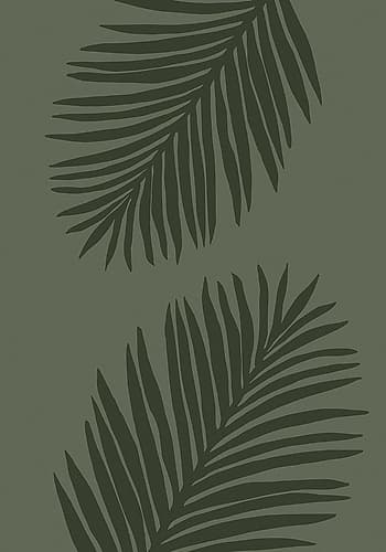 PALM LEAF 05 ALL GREEN Art Print by 1x Studio