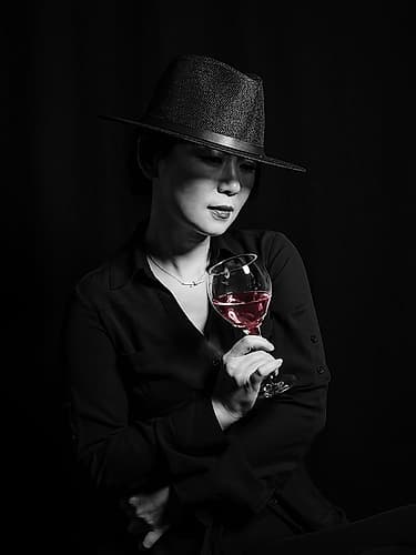 Woman And Wine Art Print