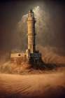 DesertLighthouse Art Print