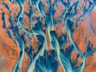Glacial delta, Iceland Art Print