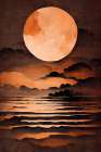 Full Moon Coastal Print