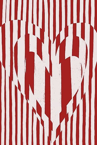 Hearts (Red Version) Art Print by Treechild