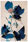 Blue Dry Flowers Art Print