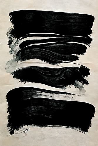 Black Strokes Art Print