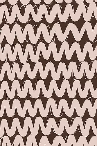 Big Beige ZigZag Pattern Art Print