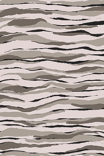 Grey And Beige Waves Art Print