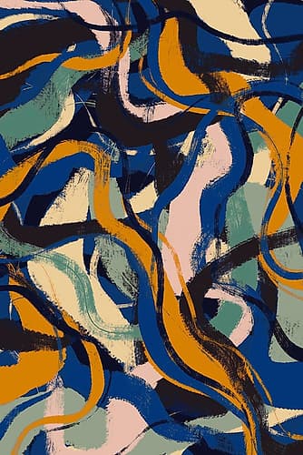 Colorful Strokes Pattern Art Print by Treechild
