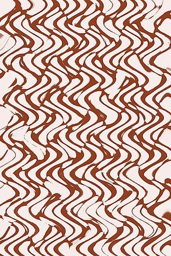 Beige Wavey Zig Zag Pattern Art Print