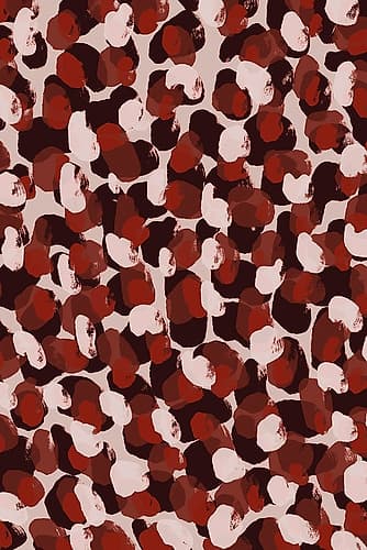 Red Beige Brown Dots Pattern Art Print