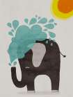 Funny elephant Art Print