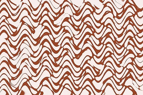 Wavey Beige Pattern Square Art Print