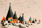 Fairy Village Art Print