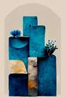 Blue Wall Art Print