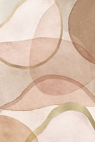 Blush and Brown Abstract Art Print