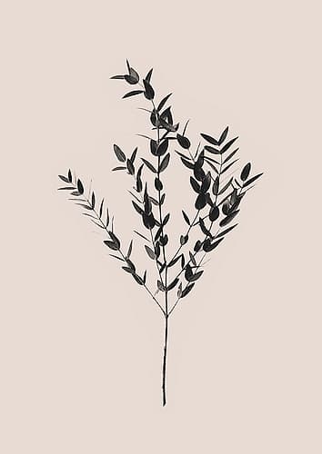 Inky Botanical Art Print