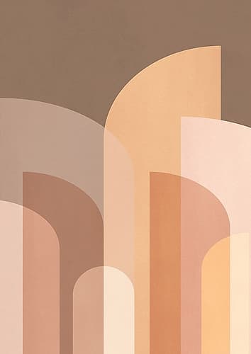 Retro Geometric II Art Print