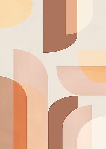 Retro Geometric Art Print