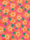 Cute Orange Flower Pattern Art Print