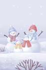 Snowman Family Art Print