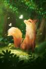 Dreamy Fox Art Print