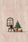 Cat in Cozy room Art Print