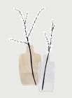 Flower branches in vases Art Print