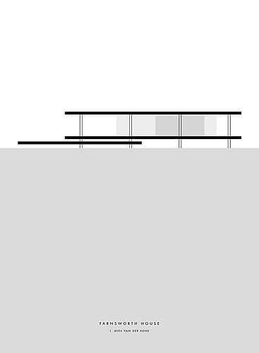 Minimal Farnsworth house Architecture Print