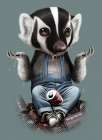 Badger Chill Art Print
