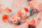 Wild Coral Flowers Art Print