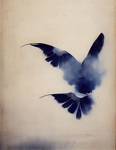 Indigo Bird Art Print