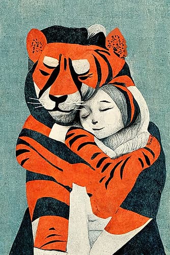 My Tiger And Me Art Print