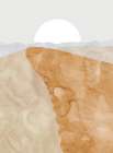 Sand dune and moon Landscape Print