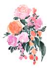 Heidi bouquet Art Print