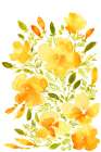 Watercolor California poppies quad 1 Art Print